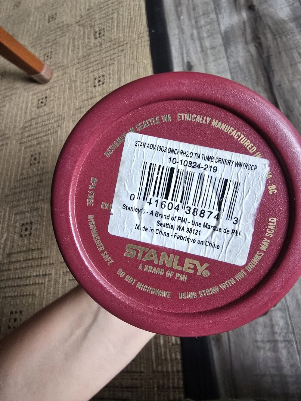 Stanley 40 Oz Cranberry Winterscape Tumbler - Picture 7 of 11